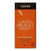 15 Pack of Gluten Free Green & Blacks Organic Dark Choc Ginger 60% 100 g