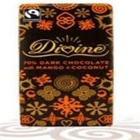 15 pack of divine chocolate divine dark choc mango coco 100 g