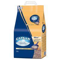 15l Catsan Ultra Clumping Litter + 65g Catessy Crunchy Snacks Free!* - 15l