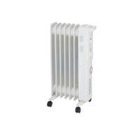 1500W White Oil Filled Radiator with Timer