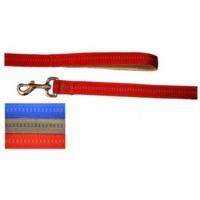 15mm x 120cm red padded stitch dog lead