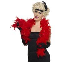 150cm Red Fancy Dress Feather Boa Accessory