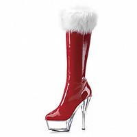 15cm womens boots fall winter heels platform fashion boots christmas b ...