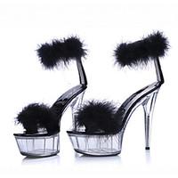 15 cm sexy maomao shoes/Women\'s Shoes Patent Leather / Peep Toe / Sandals Heels / Sandals/ Party Evening /