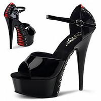 15CM Super nightclub sexy high-heeled sandals / Europe bandage hollow sandals / Fall Heels / Stage Dancing Shoes /