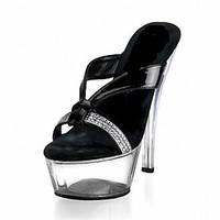 15CM Women\'s Heels / Summer / Fall Heels / Slippers Patent Leather / / Casual Stiletto Sexy fashion Rhinestone sandals
