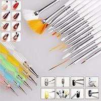 15PCS Nail Art Design Painting Drawing Pen Brush Set with 5PCS 2-way Dotting Pen Tool
