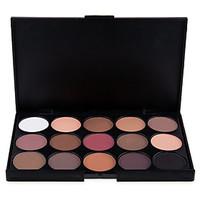 15 Colors Eyeshadow Palette Professional 2in1 Natural MatteShimmer Smoky Eyeshadow/Eyebrow Powder Cosmetic Palette(2 Color Choose)