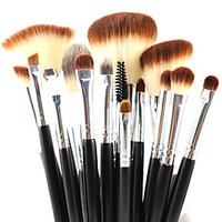 15 makeup brushes set synthetic hair professional travel full coverage ...