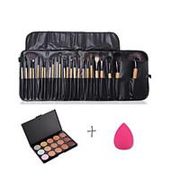 15 Color Concealer Professional Daily Foundation Face Powder Makeup Brushes 24PCS Makeup Brush Set