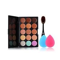 15 colors concealer palette the makeup toothbrush and small size makeu ...