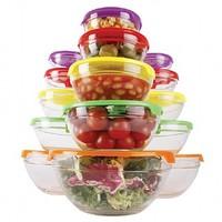 15 piece glass kitchen bowl set