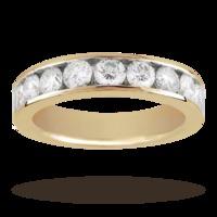 1.50 Total Carat Weight Brilliant Cut Diamond Eternity Ring In 18 Carat Yellow Gold - Ring Size O