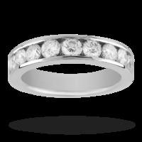 1.50 Total Carat Weight Brilliant Cut Diamond Eternity Ring In 18 Carat White Gold - Ring Size N