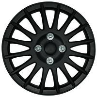 16 matt black lightning premium wheel cover set