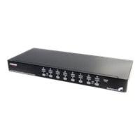 16 PORT 1U RACK MOUNT USB KVM - SWITCH KIT WITH OSD AND CABLES UK