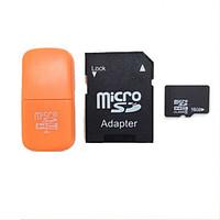 16GB Class 10 MicroSDHC TF Flash Memory Card with SD SDHC Adapter and USB Card Reader