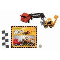 16cm Construction Set- Lorry and Digger Small Play Set