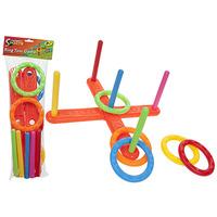 16\' Rings Toss Set With 5 Pegs Assorted Colours