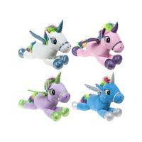 16 4 Assorted Lying Unicorns With Wings Soft Toys