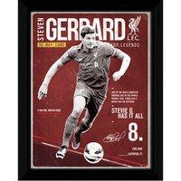 16 x 12 gb eye liverpool gerrard retro framed photograph