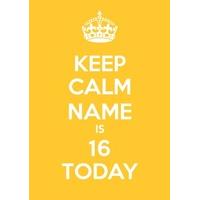 16th Yellow | Sixteenth Birthday Card