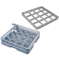 16 Compartment Glass Rack with 2 Extenders