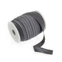 16mm fold over elastic dark grey