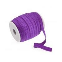 16mm fold over elastic purple