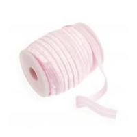 16mm fold over elastic baby pink