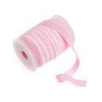 16mm fold over elastic light pink