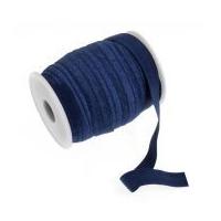 16mm fold over elastic dark blue