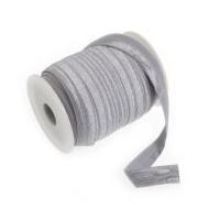 16mm Fold Over Elastic Silver