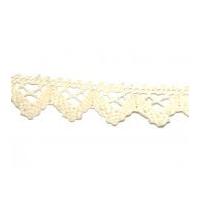 16mm Essential Trimmings Crochet Effect Cotton Lace Trimming Natural