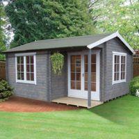 16X17 Twyford 44mm Tongue & Groove Timber Log Cabin with Assembly Service