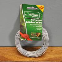 1.6mm Galvanised Garden Wire Roll (15m) by Kingfisher