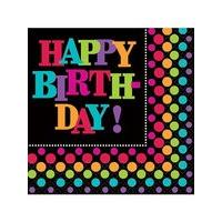 16pk Happy Birthday Napkins