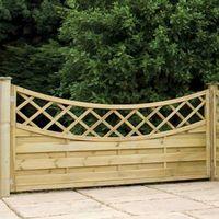 1.6m x 1.8m Horizontal Weave Trellis Concave Pressure Treated Panel