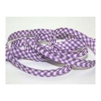 16mm gingham cotton bias binding tape lilac