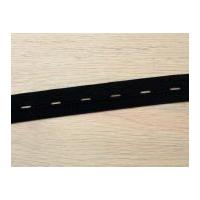 16mm buttonhole elastic black