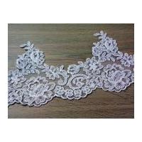 16cm Naomi Embroidered Couture Bridal Lace Trimming White