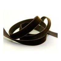 16mm Berisford Velvet Ribbon 9525 Brown