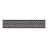 16mm Berisford Herringbone Woven Ribbon Black