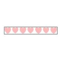 16mm celebrate satin heart print ribbon baby pinkwhite