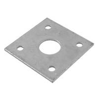 16mm Flat Round Hole Receiver Plate Zinc Plated