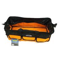 16 yellow black toolzone 28 pocket hard base nylon bag