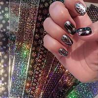 16Pcs Black Halloween Christmas Super Quality Nail Sticker Star paper