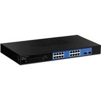 16-port Gigabit Web Smart Switch W/ 2 Shared Mini-gbic Slots