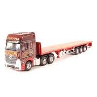 1/76 - Mercedes Actros Gsc Flatbed Trailer J R Ada