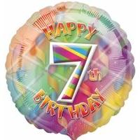 17 happy 7th birthday foil balloon